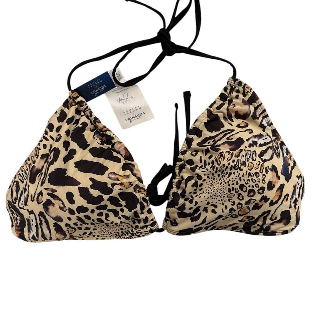 Swimsuit's For All Ashley Graham  Leopard Print Bikini Top SZ 18
